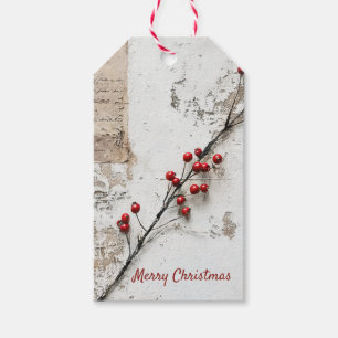 Vintage Winter Berry Holiday Gift Tags