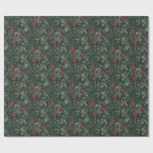 Vintage Winter Botanical Wrapping Paper