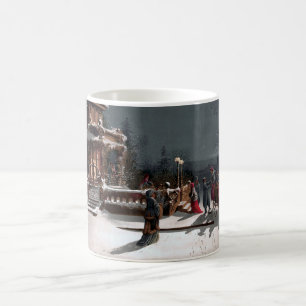 Vintage Winter Christmas eve by moonlight Coffee Mug