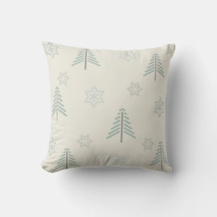 Vintage Winter Forest Pattern Light Cushion