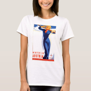 Vintage Winter in Austria Ski Travel T-Shirt