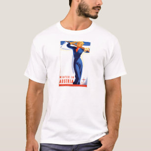 Vintage Winter in Austria Ski Travel T-Shirt