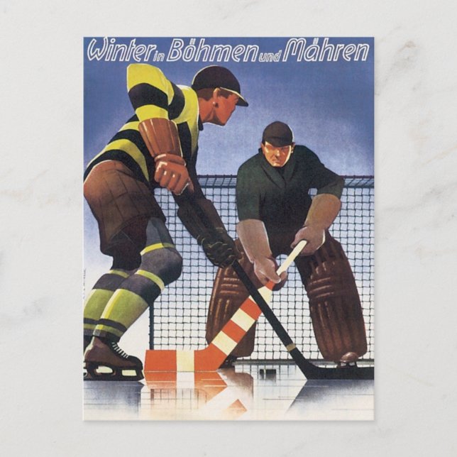 Vintage Winter in Bohmen Postcard (Front)