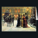 Vintage Winter Parisian Scene Christmas Card<br><div class="desc">Merry Christmas. Vintage Winter Parisian Scene painting  Custom Christmas Cards. Matching Cards,  Holiday Party Invitations and Gifts available in the Christmas & New Year | Fine Art Category of our store.</div>