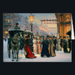 Vintage Winter Parisian Scene Christmas Card<br><div class="desc">Merry Christmas | Happy Holidays. Vintage Winter Parisian Scene painting personalised Christmas Cards. Matching cards,  favours and gifts available in the Christmas & New Year / Fine Art Category of our store.</div>