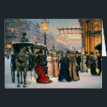 Vintage Winter Parisian Scene Christmas Card<br><div class="desc">Merry Christmas | Happy Holidays. Vintage Winter Parisian Scene painting personalised Christmas Cards. Matching cards,  favours and gifts available in the Christmas & New Year / Fine Art Category of our store.</div>