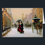 Vintage Winter Parisian Scene Christmas Cards<br><div class="desc">Merry Christmas and a Happy New Year. Vintage Winter Parisian Scene painting personalised Christmas Cards. Matching Cards,  Holiday Party Invitations and Gifts  available in the Christmas & New Year / Fine Art Category of our store.</div>