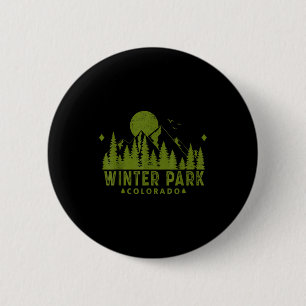 Vintage winter park colorado co ski mountain 6 cm round badge