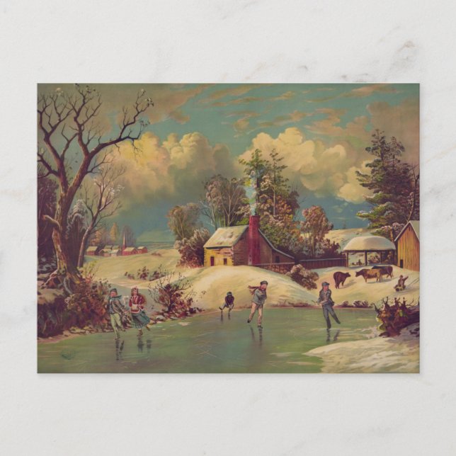 Vintage Winter Postcard (Front)