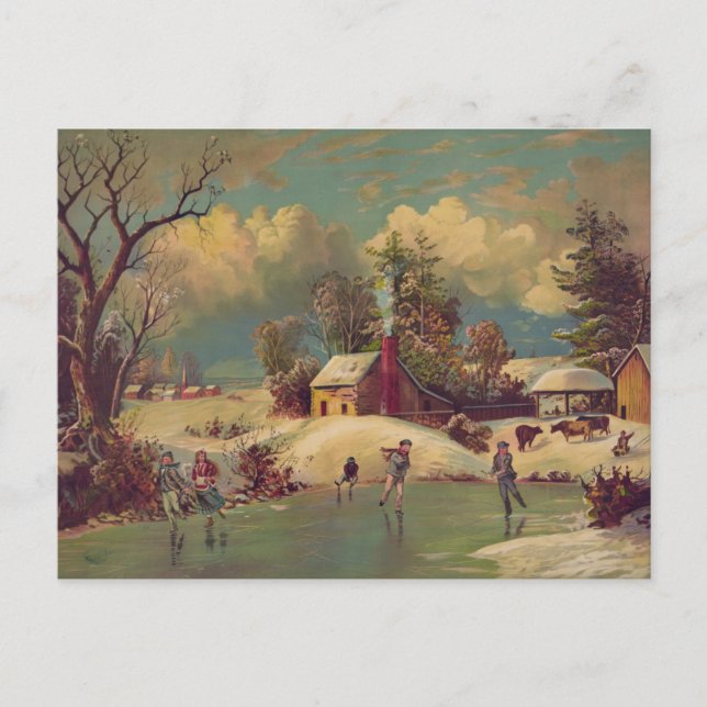 Vintage Winter Postcard (Front)