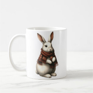 Vintage Winter Rabbit Coffee Mug