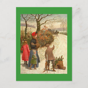 Vintage Winter Scene Postcard