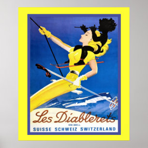 Vintage winter sports poster