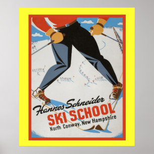 Vintage winter sports poster