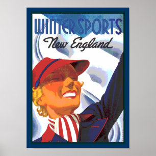 vintage winter sports poster