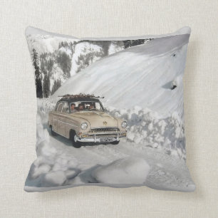 Vintage winter sports, Trail to the ski resort Cushion