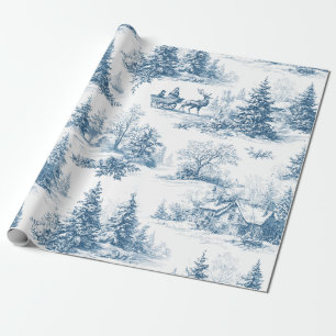 Vintage Winter Toile de Jouy - Classic Christmas Wrapping Paper