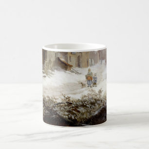 Vintage Winter Windmill snowy landscape Coffee Mug