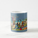 Vintage Wisconsin Mug<br><div class="desc">An old colourful postcard greeting from Wisconsin. If you prefer a different background colour on the mug - it's easy to change.</div>
