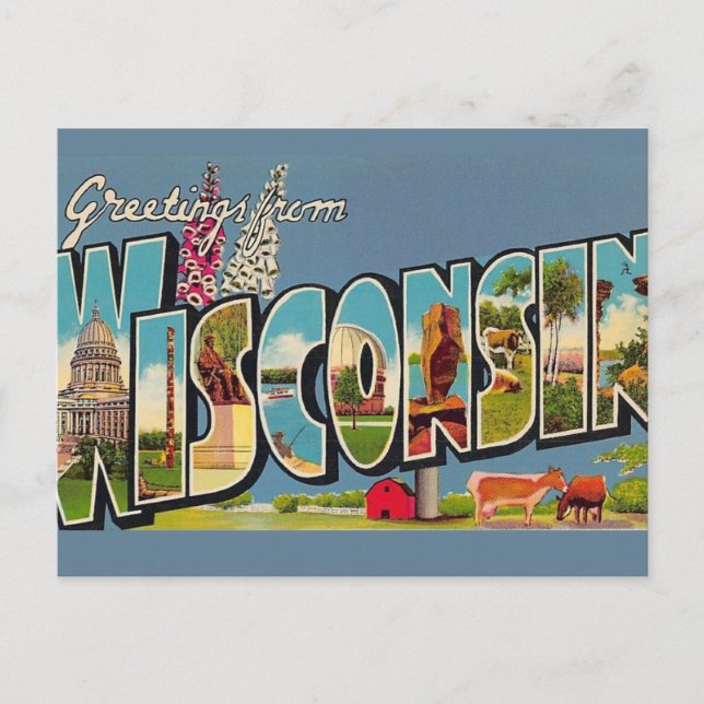 Vintage Wisconsin Postcard (Front)