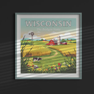 Vintage Wisconsin Poster