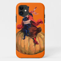 Vintage Witch and Black Cat iPhone Case