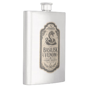 Vintage Witch Apothecary Potion Hip Flask