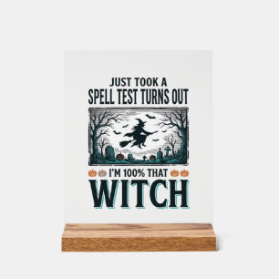 Vintage Witch DNA Humour Halloween Vector Design_1 Acrylic Sign