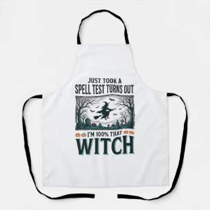 Vintage Witch DNA Humour Halloween Vector Design_1 Apron