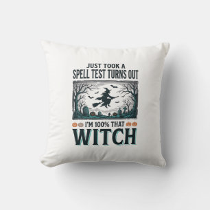 Vintage Witch DNA Humour Halloween Vector Design_1 Cushion