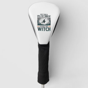 Vintage Witch DNA Humour Halloween Vector Design_1 Golf Head Cover