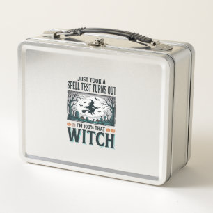 Vintage Witch DNA Humour Halloween Vector Design_1 Metal Lunch Box