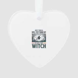 Vintage Witch DNA Humour Halloween Vector Design_1 Ornament