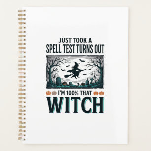 Vintage Witch DNA Humour Halloween Vector Design_1 Planner
