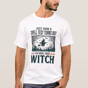 Vintage Witch DNA Humour Halloween Vector Design_1 T-Shirt
