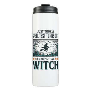 Vintage Witch DNA Humour Halloween Vector Design_1 Thermal Tumbler