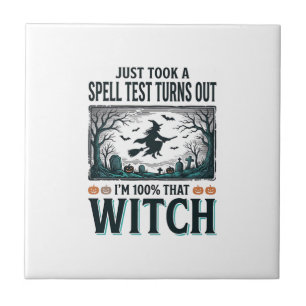Vintage Witch DNA Humour Halloween Vector Design_1 Tile