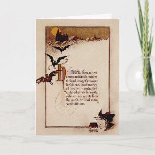 Vintage Witch Halloween Card