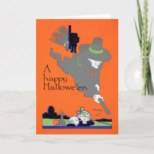 Vintage Witch Halloween Card