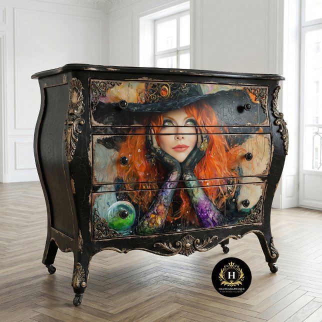 Vintage Witch Halloween Decoupage  Tissue Paper (Creator Uploaded)