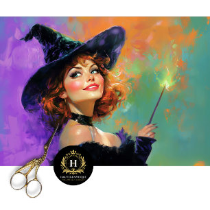 Vintage Witch Halloween Decoupage Tissue Paper