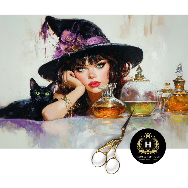 Vintage Witch Halloween Decoupage  Tissue Paper (Creator Uploaded)