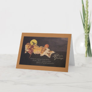 Vintage Witch Halloween Greeting Card