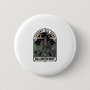 Vintage Witch Halloween Haunted House Shirt_1 6 Cm Round Badge