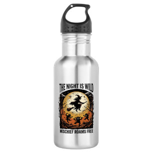 Vintage Witch Halloween Moonlit Mischief Graphic_1 532 Ml Water Bottle
