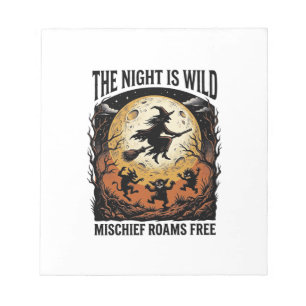 Vintage Witch Halloween Moonlit Mischief Graphic_1 Notepad