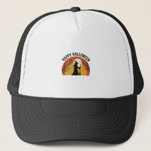 Vintage Witch Happy Halloween Shirt Design_1 Trucker Hat