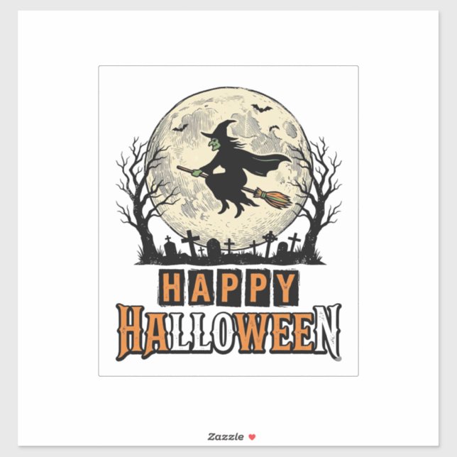 Vintage Witch Happy Halloween Vector Design_1 (Sheet)