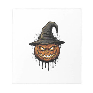 Vintage Witch Hat Pumpkin Halloween Graphic_1 Notepad