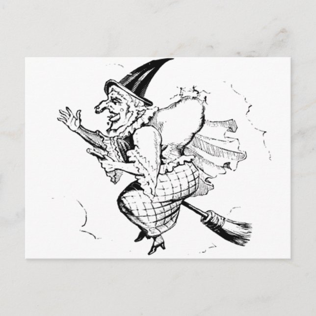 Vintage Witch illustration Postcard (Front)